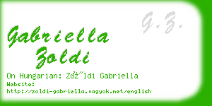 gabriella zoldi business card